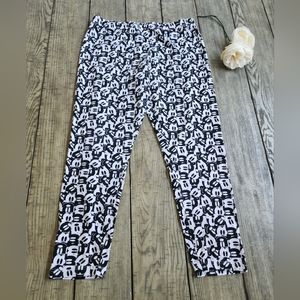 Disney Mickey Mouse Black & White Pajama Pants